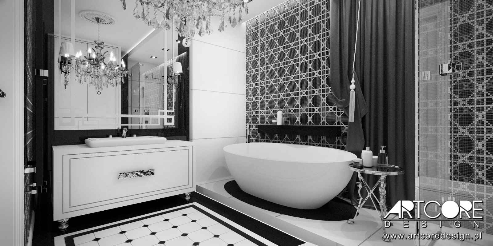 luksusowe wnętrze łazienki warszawa